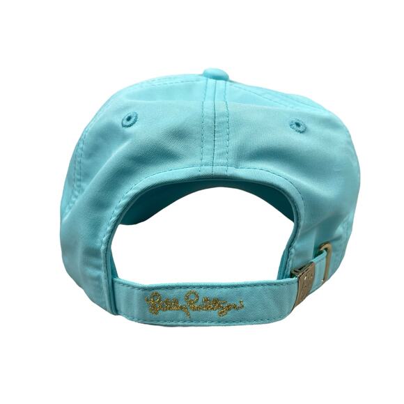 Lilly Pulitzer Solid Run Around Adjustable Hat Blue Cap - Picture 5 of 11